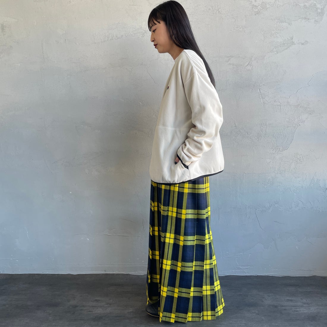 NANGA [ナンガ] エアウォーム フリースカーディガン [N2531-1P113B] IVO &&モデル身長：150cm 着用サイズ：WM&&