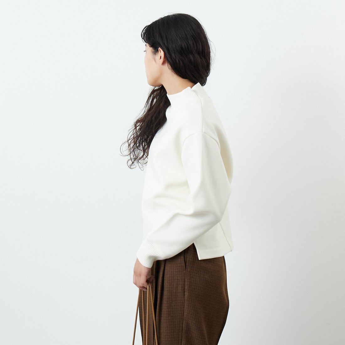 LACOSTE [ラコステ] ダンボールニットプルオーバー [SF011] XFJ LAPLAN &&モデル身長：162cm 着用サイズ：36&&