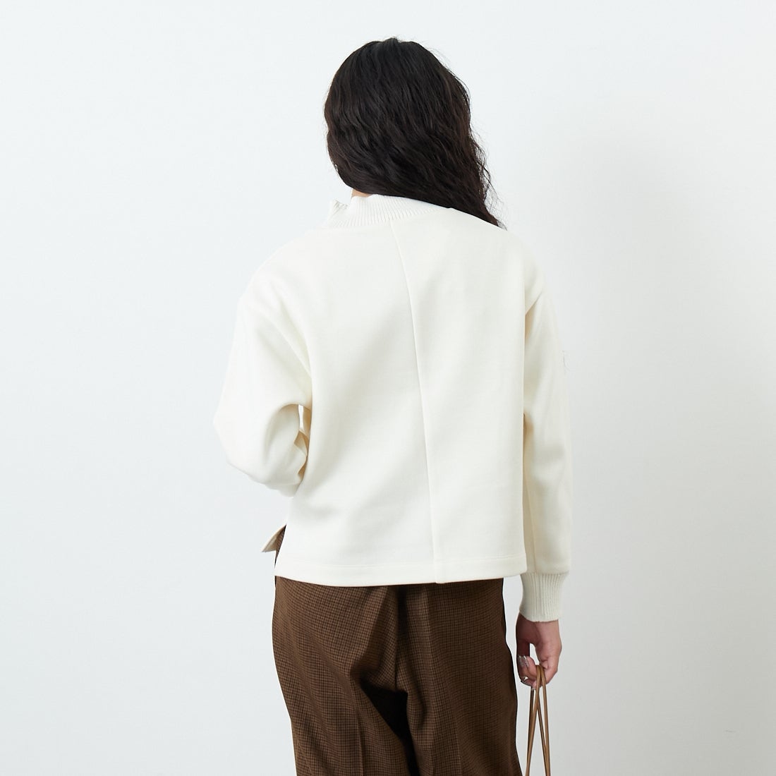 LACOSTE [ラコステ] ダンボールニットプルオーバー [SF011] XFJ LAPLAN &&モデル身長：162cm 着用サイズ：36&&