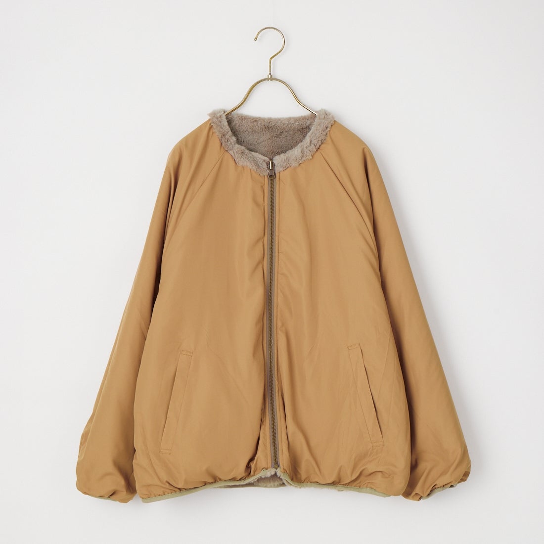 Jeans Factory Clothes [ジーンズファクトリークローズ] リバーシブルフェイクファーブルゾン [147221] 27 ｸﾞﾚｰｼﾞｭ