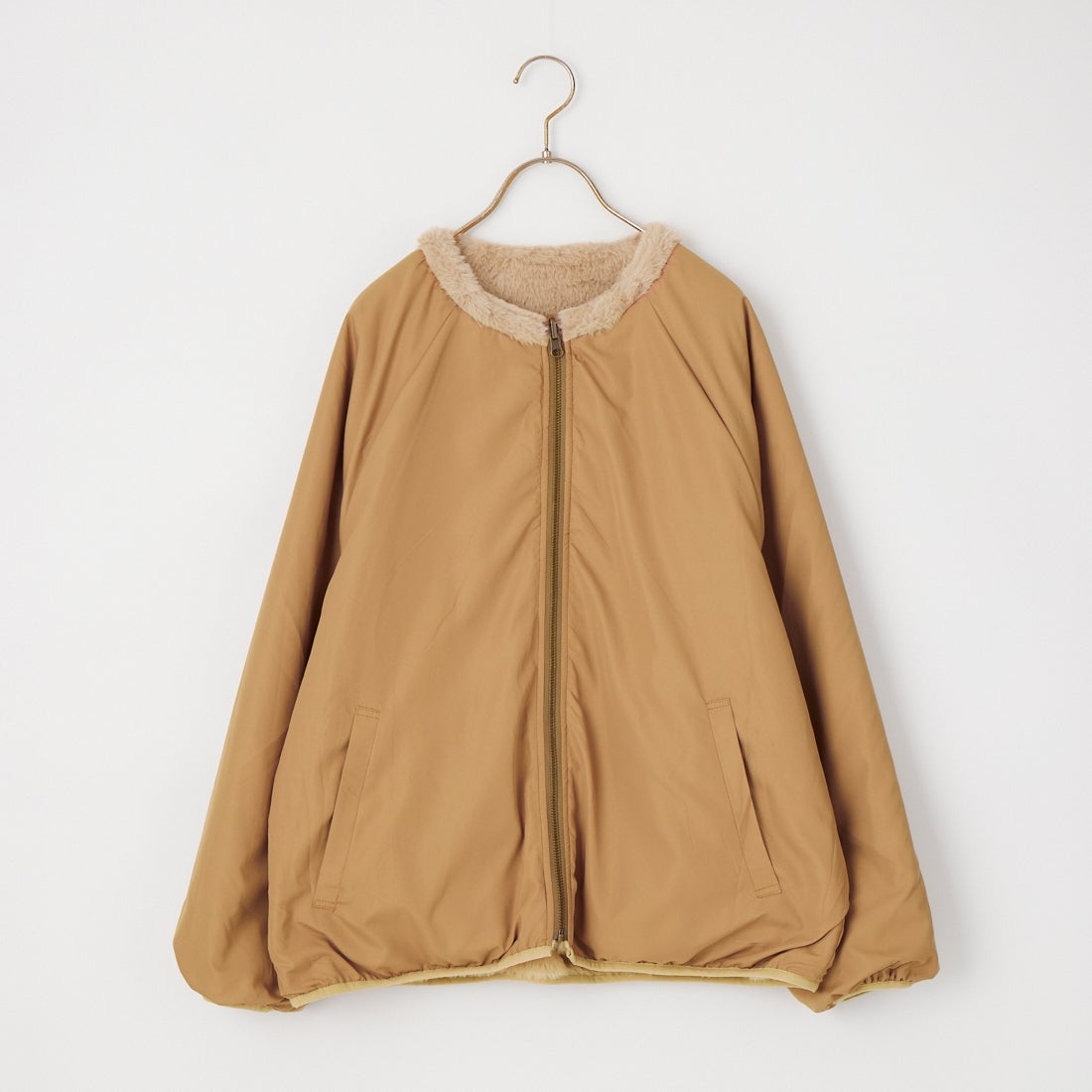Jeans Factory Clothes [ジーンズファクトリークローズ] リバーシブルフェイクファーブルゾン [147221] 11 ﾍﾞｰｼﾞｭ