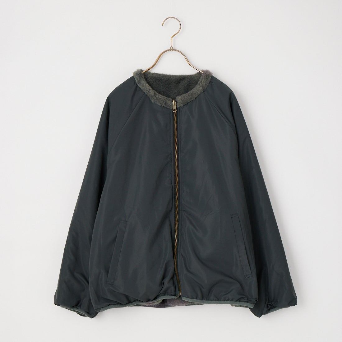 Jeans Factory Clothes [ジーンズファクトリークローズ] リバーシブルフェイクファーブルゾン [147221] 09 ﾁｬｺｰﾙ