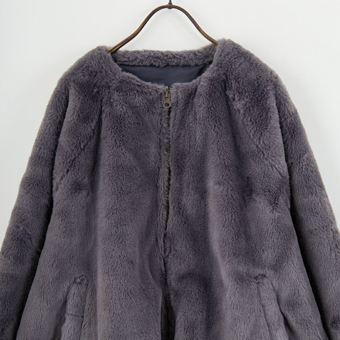 Jeans Factory Clothes [ジーンズファクトリークローズ] リバーシブルフェイクファーブルゾン [147221] 08 ﾁｬｺｰﾙ