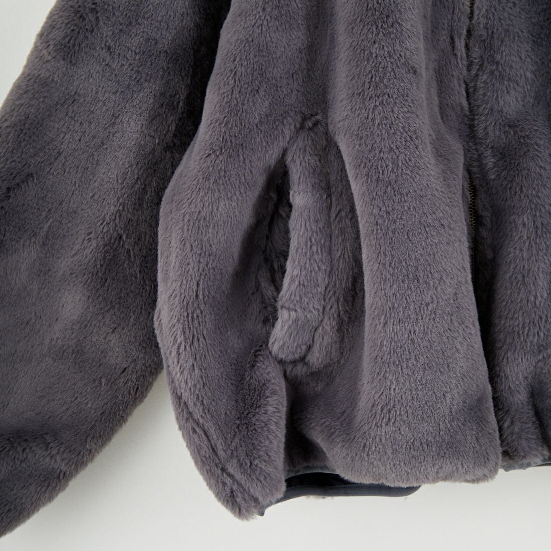 Jeans Factory Clothes [ジーンズファクトリークローズ] リバーシブルフェイクファーブルゾン [147221] 08 ﾁｬｺｰﾙ