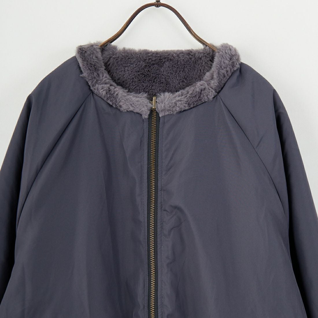 Jeans Factory Clothes [ジーンズファクトリークローズ] リバーシブルフェイクファーブルゾン [147221] 08 ﾁｬｺｰﾙ