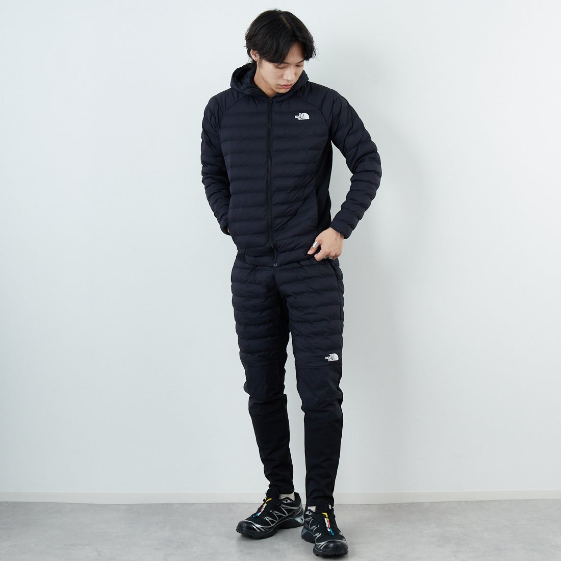 THE NORTH FACE [ザ ノースフェイス] レッドランフーディ [NY82576] K &&モデル身長：179cm 着用サイズ：M&&