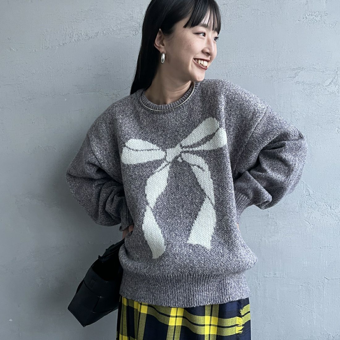 06 T.GRAY&&モデル身長：150cm 着用サイズ：F&&