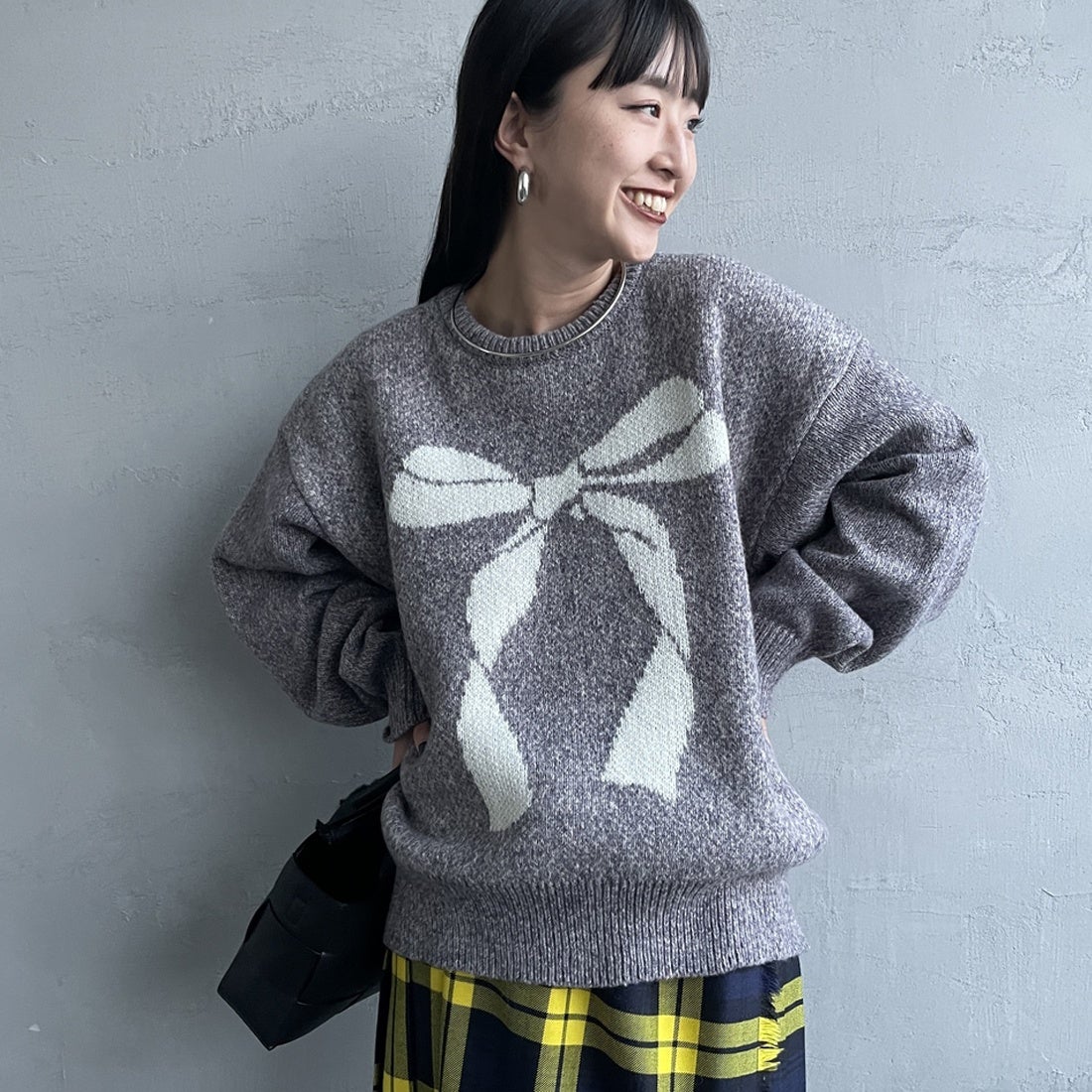 06 T.GRAY&&モデル身長：150cm 着用サイズ：F&&