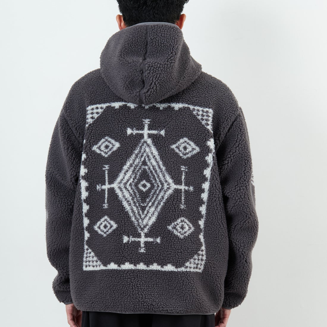 PENDLETON [ペンドルトン] ジップボアフーディ [5475-1025] 75 S.GRAY &&モデル身長：168cm 着用サイズ：M&&