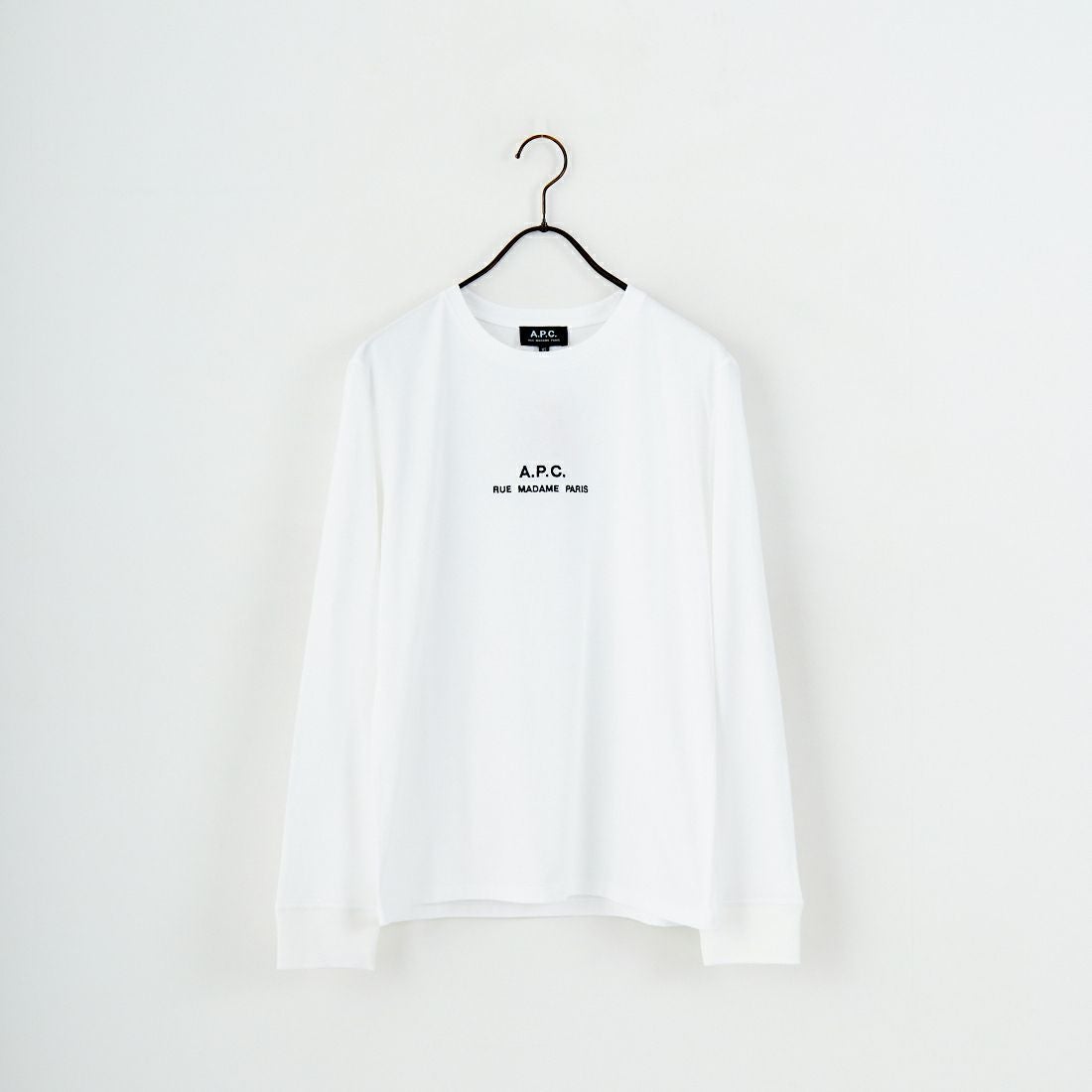 A.P.C. [アー・ペー・セー] Petite Rue Madame ロングスリーブTシャツ [PETITE-RUE-MADAME-H] 90 BLANC