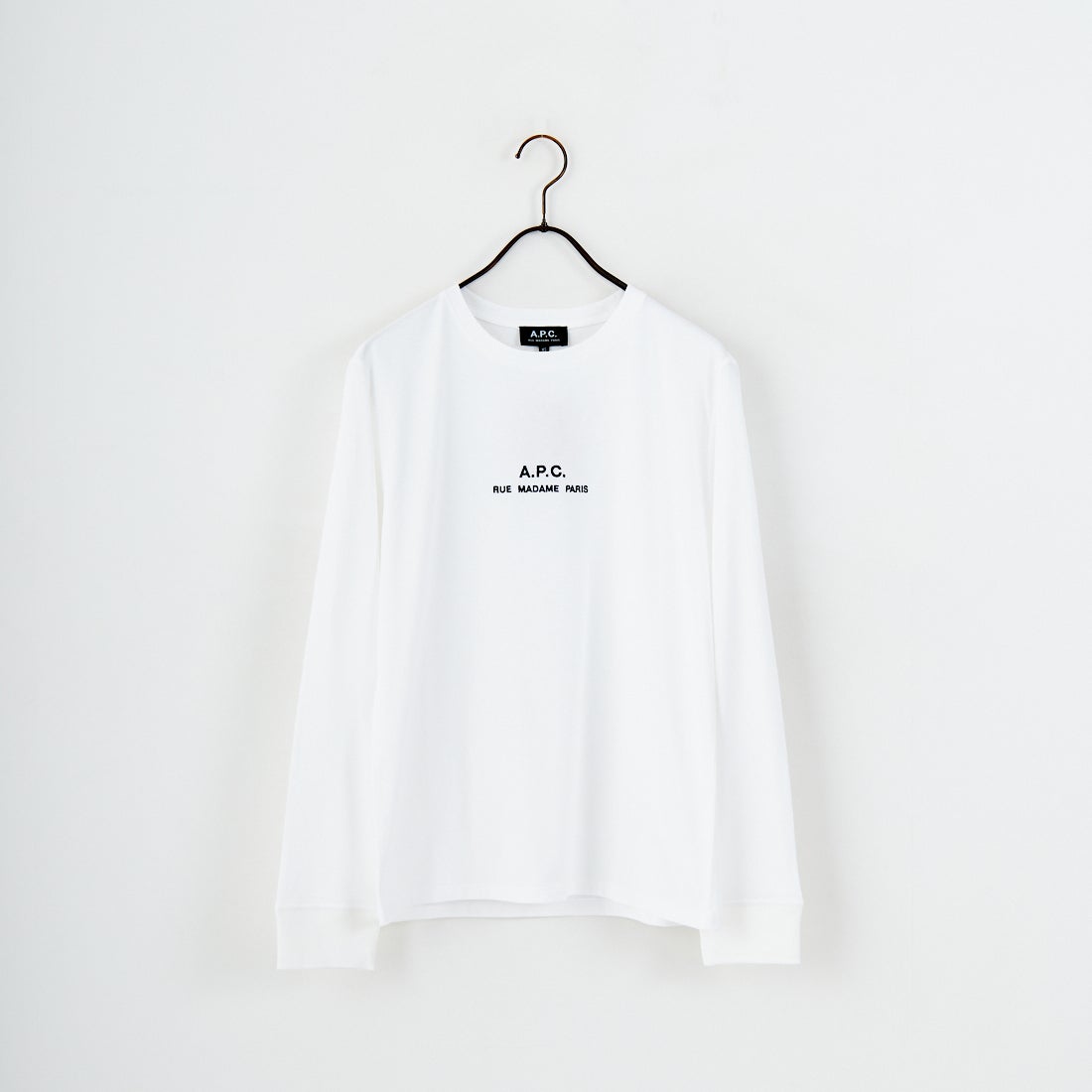 A.P.C. [アー・ペー・セー] Petite Rue Madame ロングスリーブTシャツ [PETITE-RUE-MADAME-H] 90 BLANC