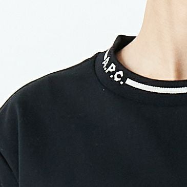 A.P.C. [アー・ペー・セー] Earl スウェットシャツ [SWEAT-EARL] 99 NOIR &&モデル身長：162cm 着用サイズ：S&&