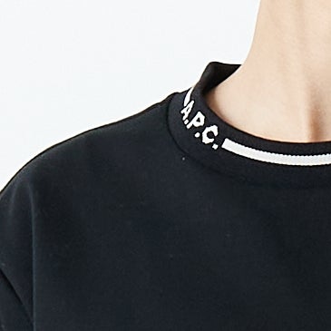 A.P.C. [アー・ペー・セー] Earl スウェットシャツ [SWEAT-EARL] 99 NOIR &&モデル身長：162cm 着用サイズ：S&&