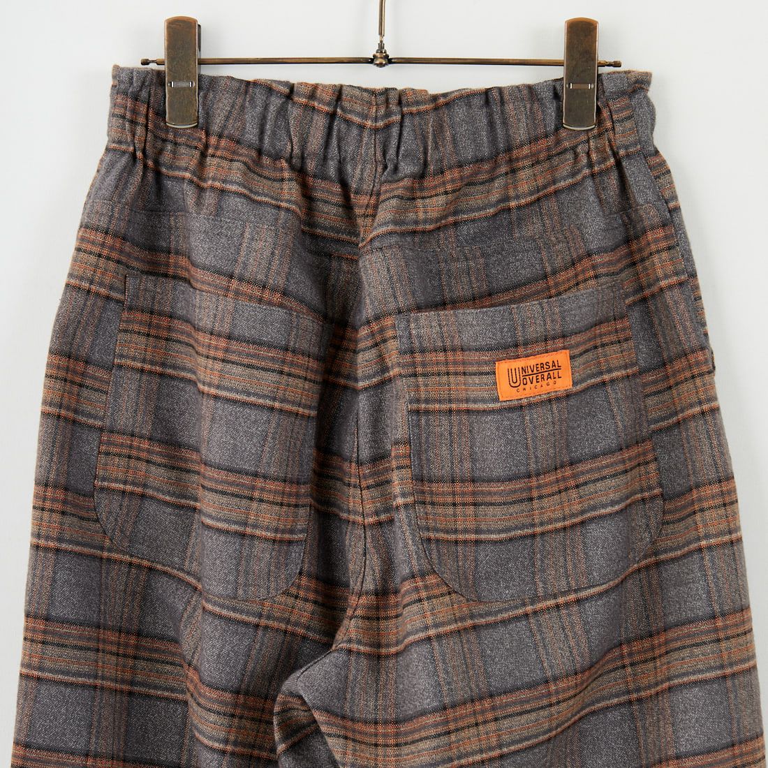 UNIVERSAL OVERALL [ユニバーサルオーバーオール] 別注 バックポケットイージーチェックパンツ [U2532600IN-A-JF] GRAY