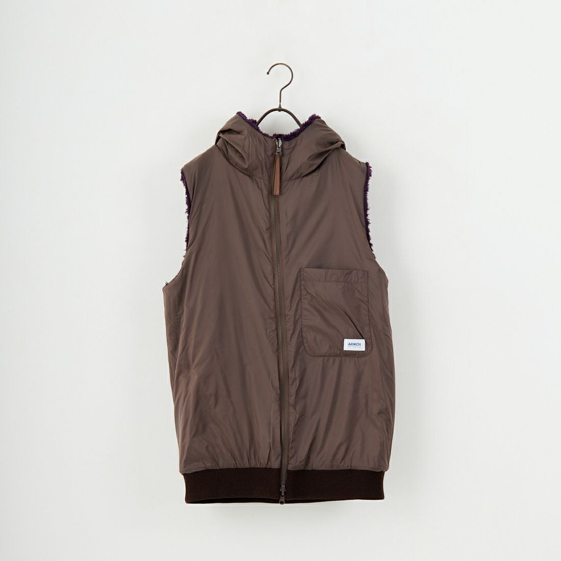 ARMEN [アーメン] リバーシブル ジップアップフリースベスト
