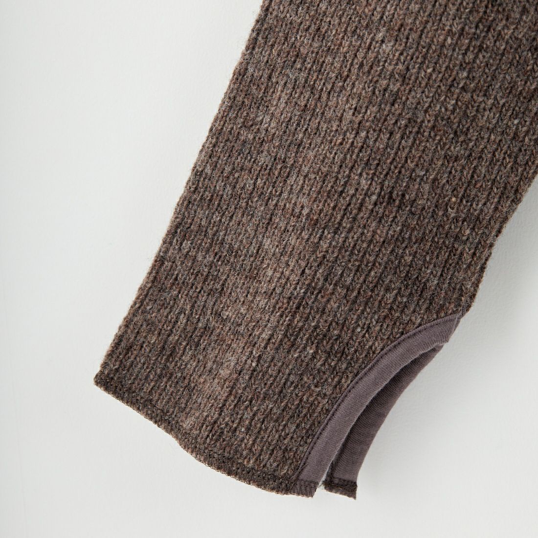 me. [ミードット] ウールコットンリブ ヘンリーネックプルオーバー [ME-25311] 215 BROWN