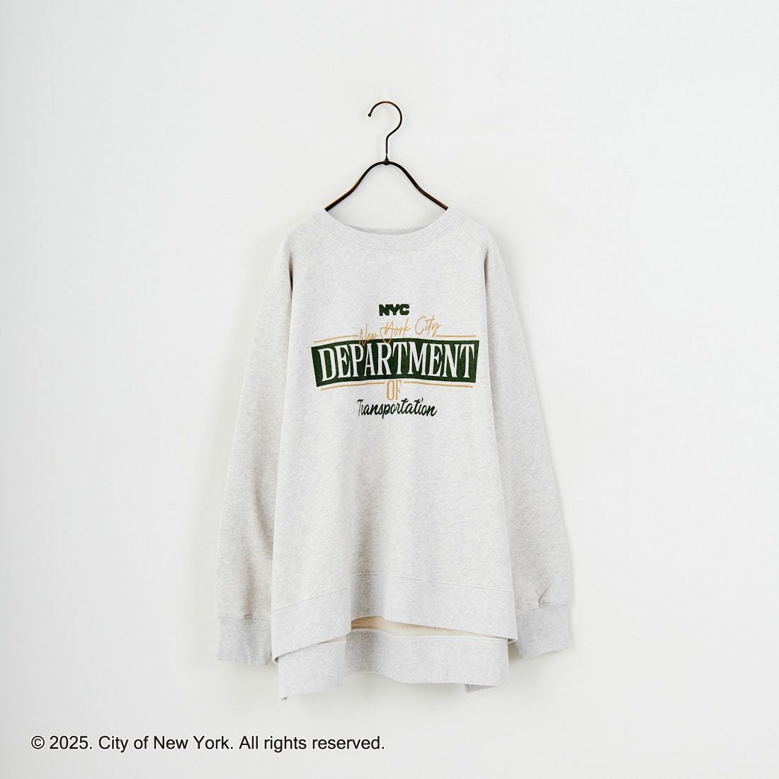 NYC × GOOD ROCK SPEED [エヌワイシー × グッドロックスピード] NYC クルーネックスウェット [25NYC211W] ASH