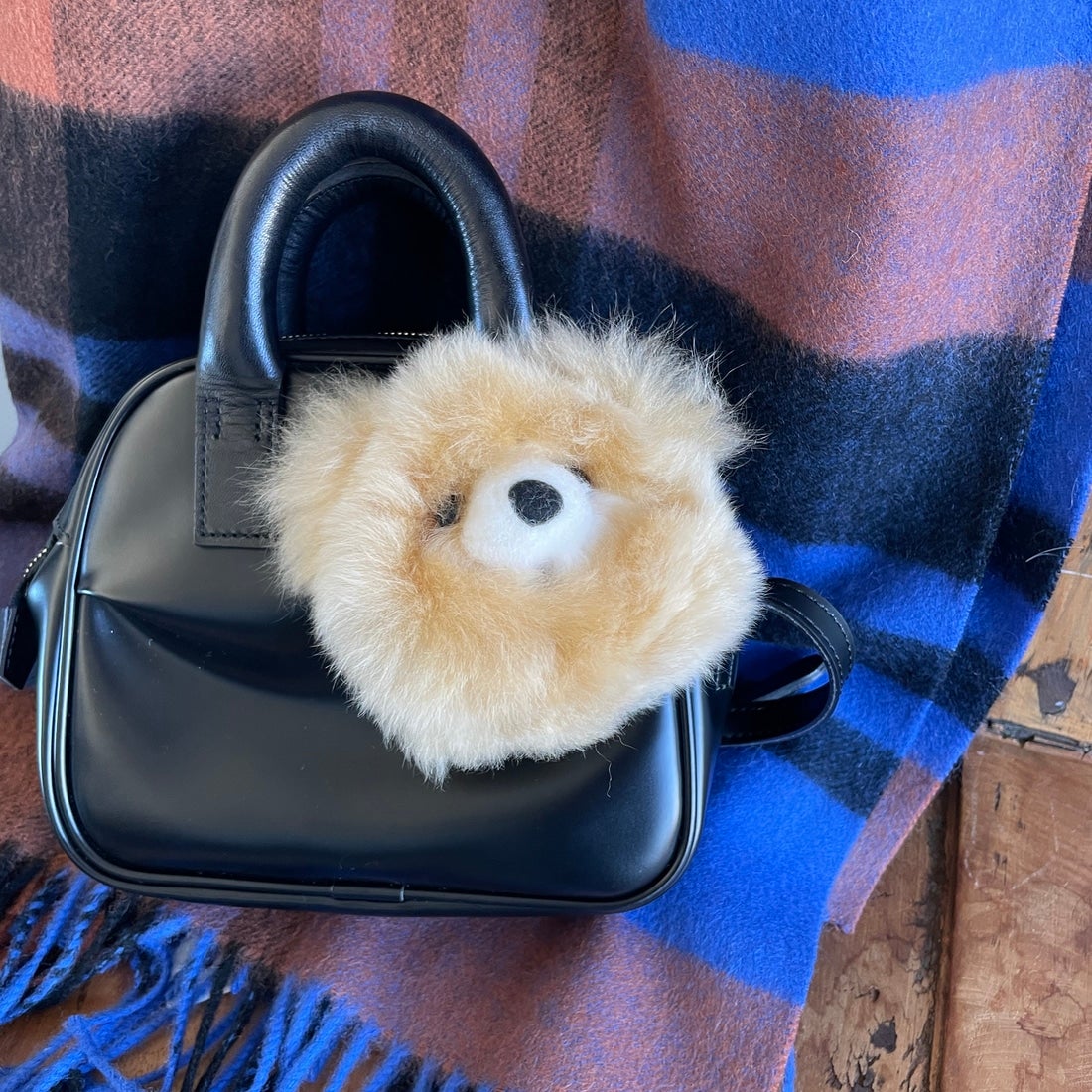 COSY [コージー] ベビーアルパカ スモールベアヘッドキーリング [KH-EV-SB-H] BE BEIGE