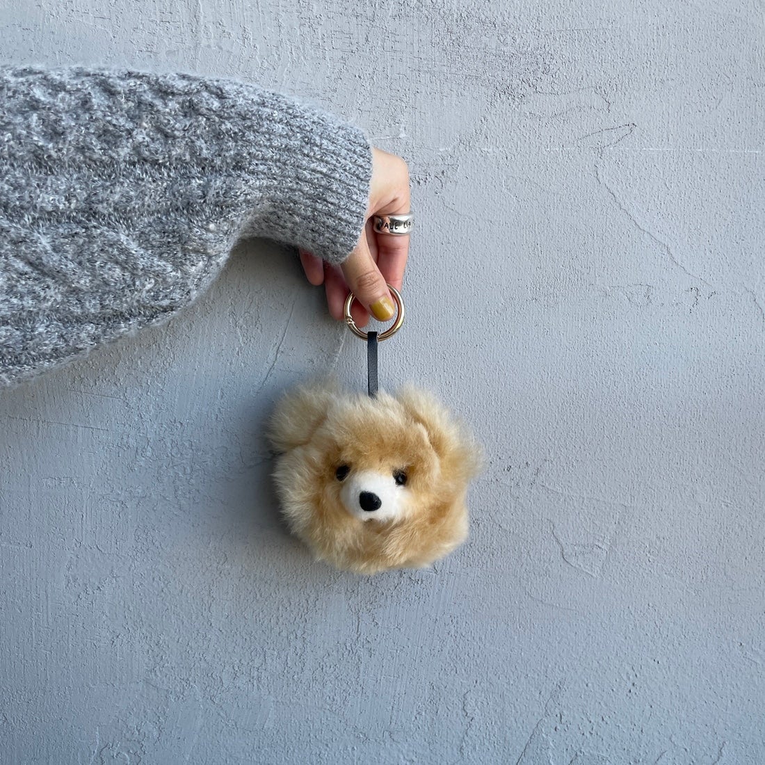 COSY [コージー] ベビーアルパカ スモールベアヘッドキーリング [KH-EV-SB-H] BE BEIGE