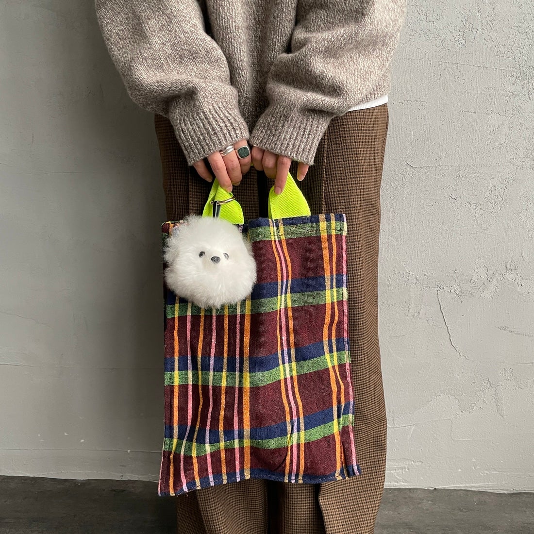 COSY [コージー] ベビーアルパカ スモールベアヘッドキーリング [KH-EV-SB-H] WH WHITE