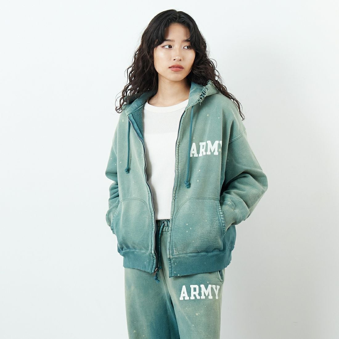 BOW WOW [バウワウ] アーミーエイジドジップフーディ [BW252-AZH]