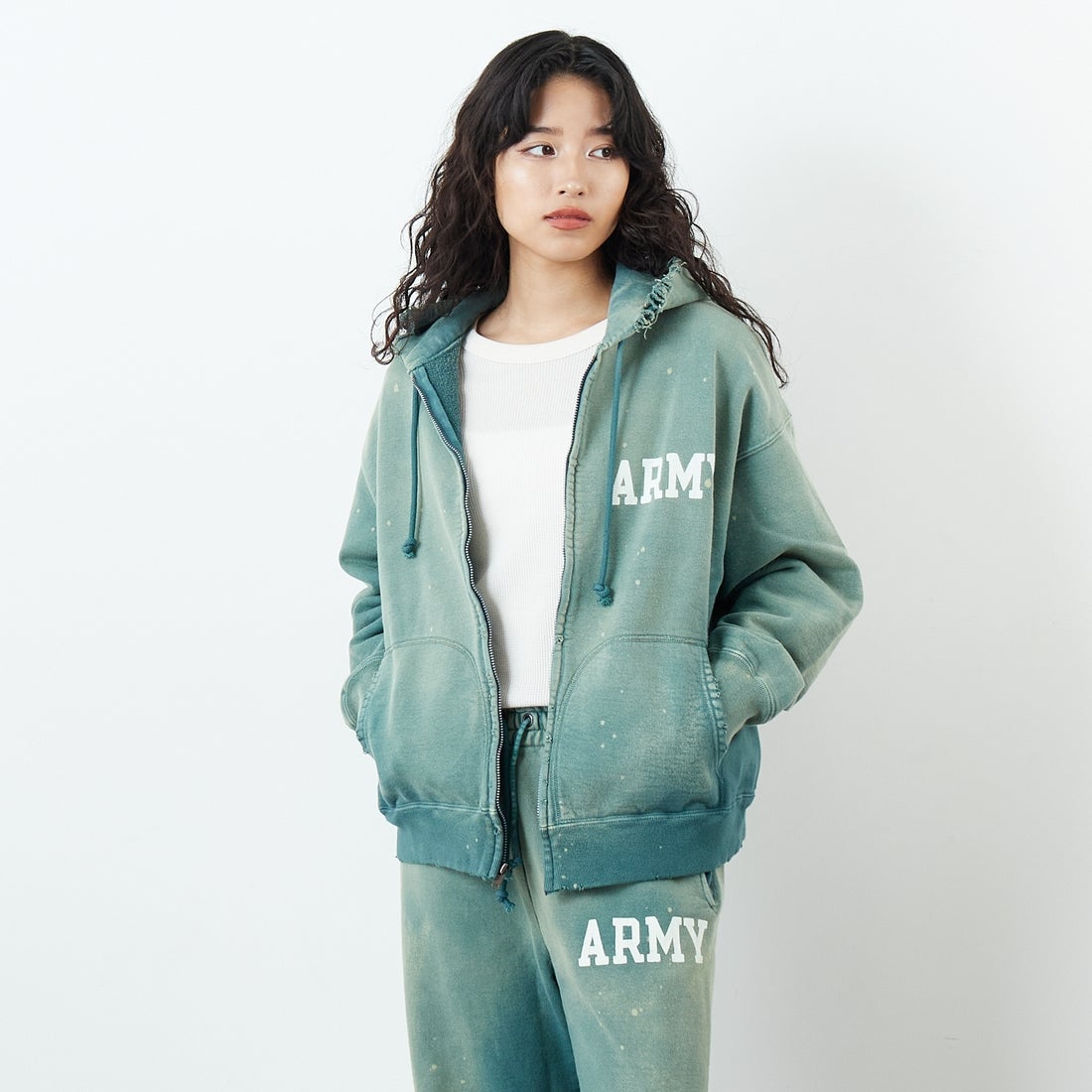 AGED GREEN&&モデル身長：162cm 着用サイズ：S&&