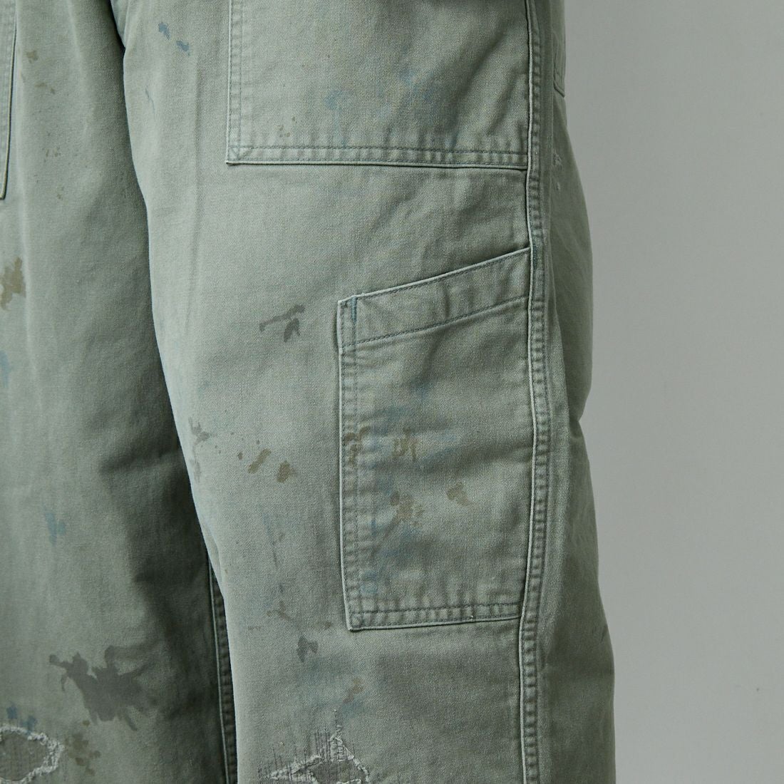 BOW WOW [バウワウ] リペアード USAFメカニックパンツ [BW252-RUMP] AGED S GRN