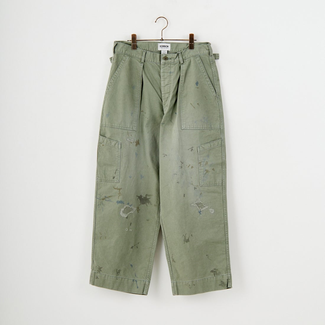 BOW WOW [バウワウ] リペアード USAFメカニックパンツ [BW252-RUMP] AGED S GRN