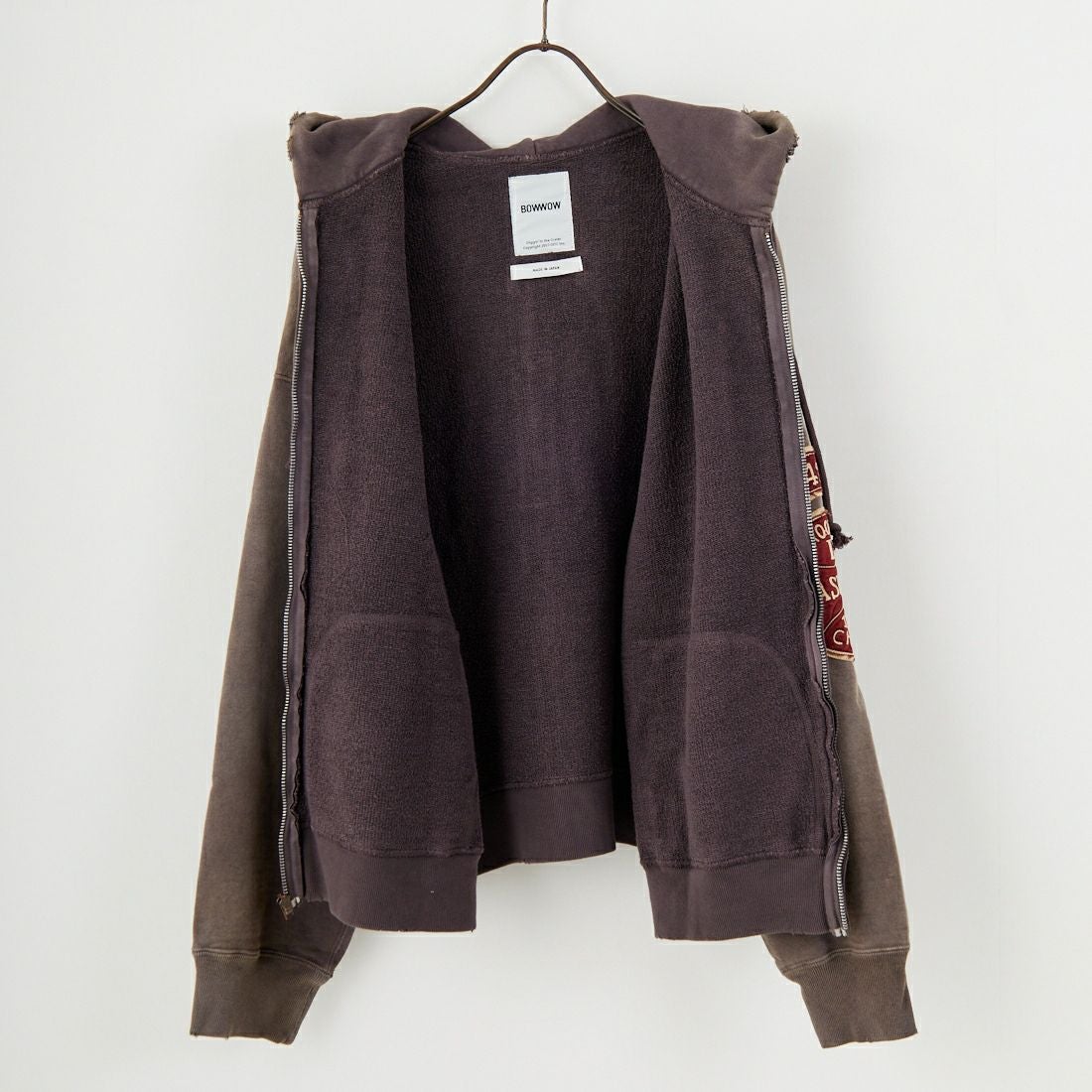BOW WOW [バウワウ] ベースボールチャンピオン エイジドジップフーディ [BW252-BCZH] AGED BROWN