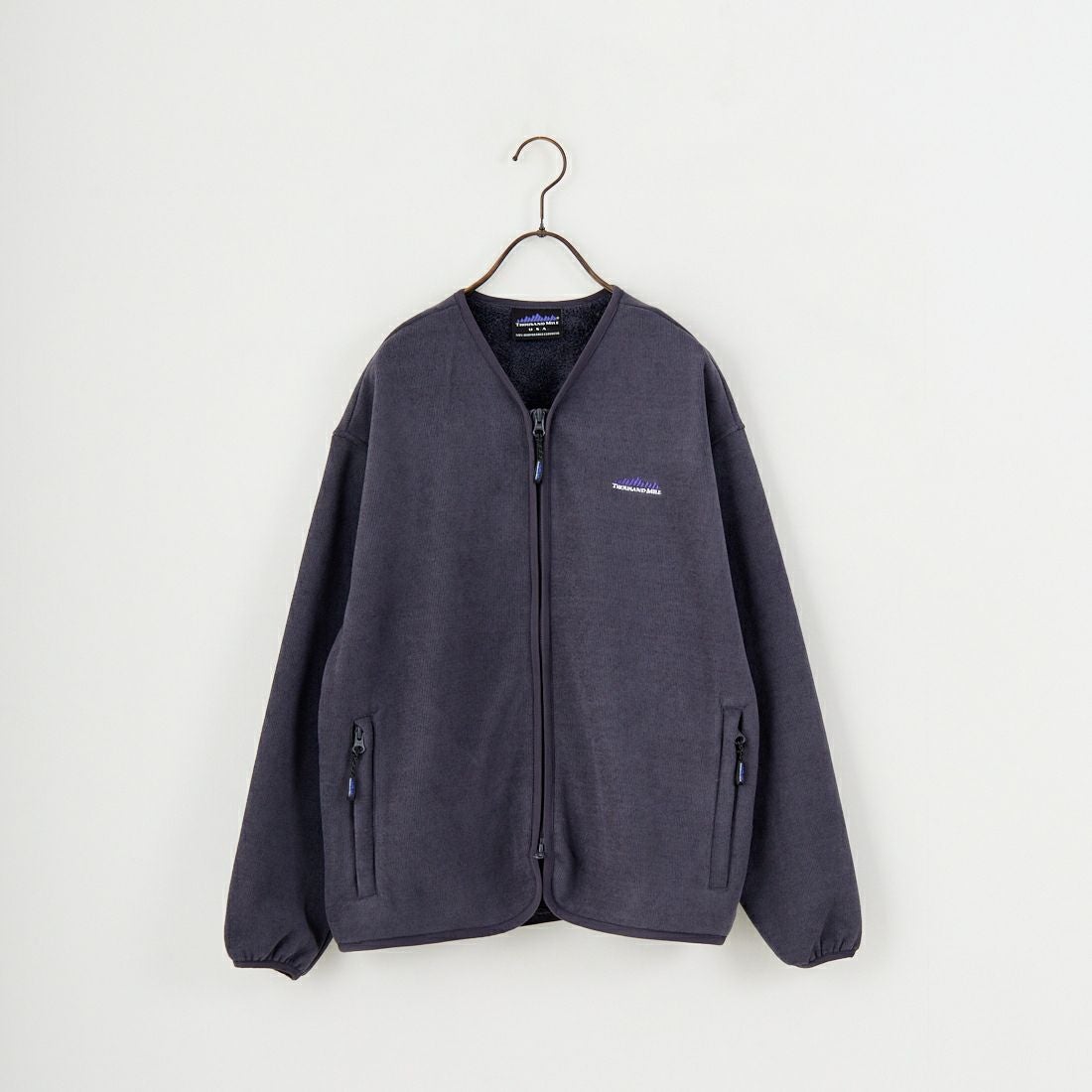 THOUSAND MILE [サウザンド マイル] ニットフリースジップカーディガン [TM252KF00160] 19 CHARCOA