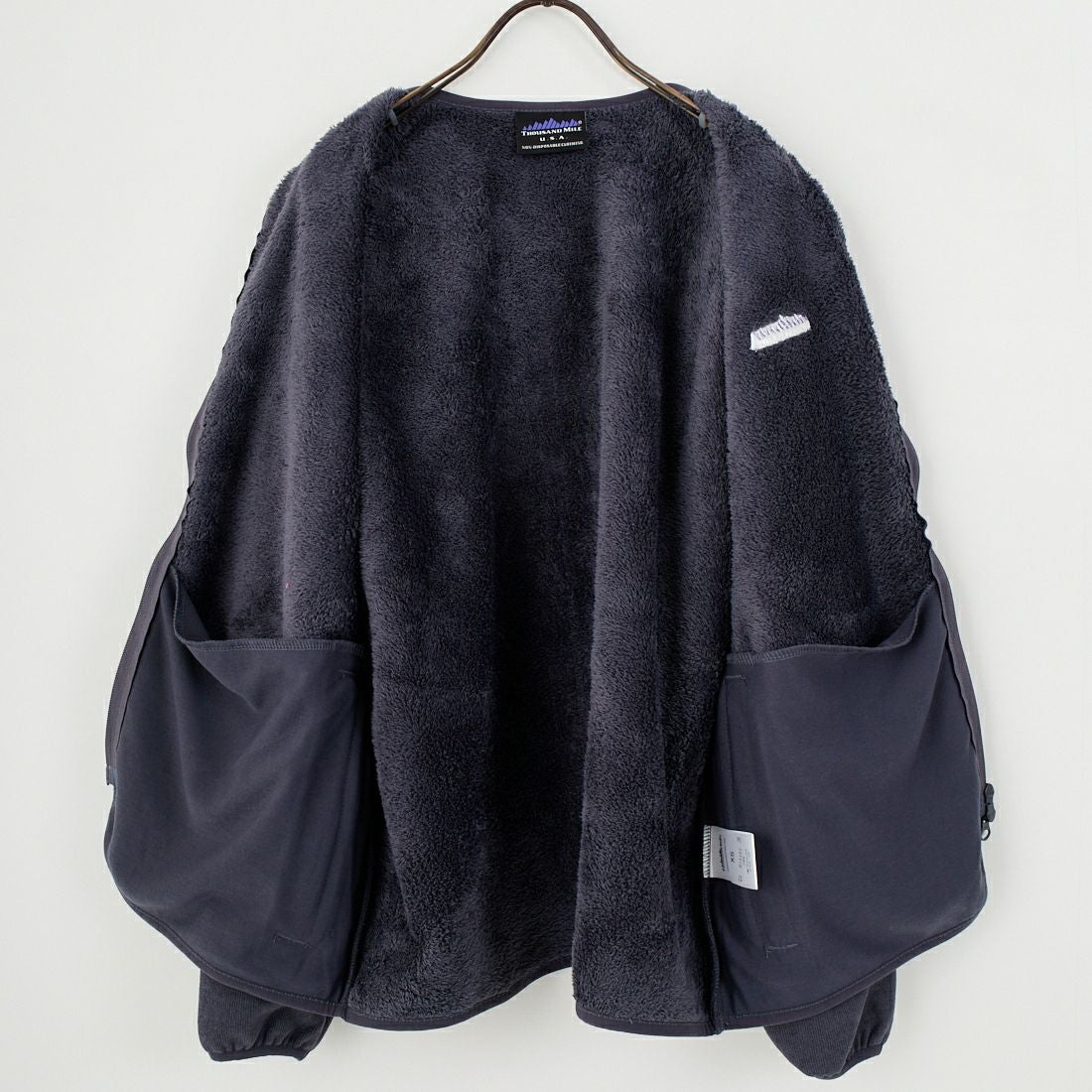 THOUSAND MILE [サウザンド マイル] ニットフリースジップカーディガン [TM252KF00160] 19 CHARCOA