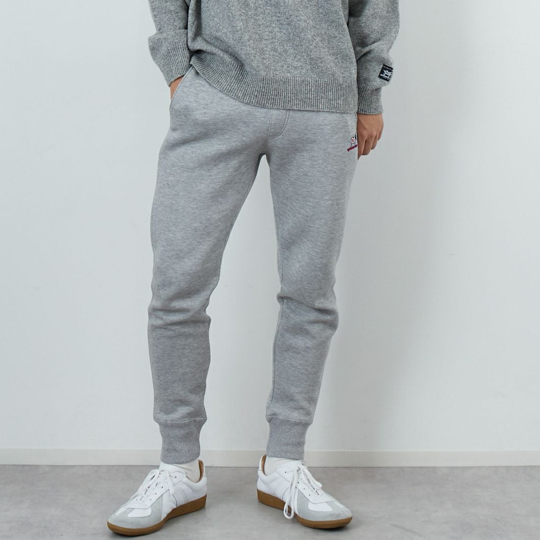 The Endless Summer [エンドレスサマー] サーフファブリックスリムパンツ [FH-25774315] 03 MIX GRY &&モデル身長：179cm 着用サイズ：L&&