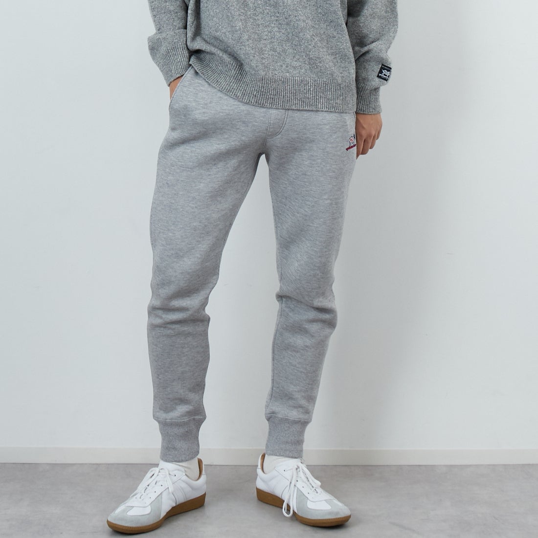 The Endless Summer [エンドレスサマー] サーフファブリックスリムパンツ [FH-25774315] 03 MIX GRY &&モデル身長：179cm 着用サイズ：L&&