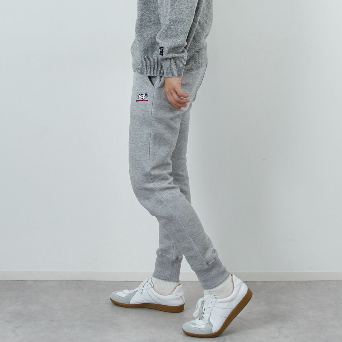 The Endless Summer [エンドレスサマー] サーフファブリックスリムパンツ [FH-25774315] 03 MIX GRY &&モデル身長：179cm 着用サイズ：L&&