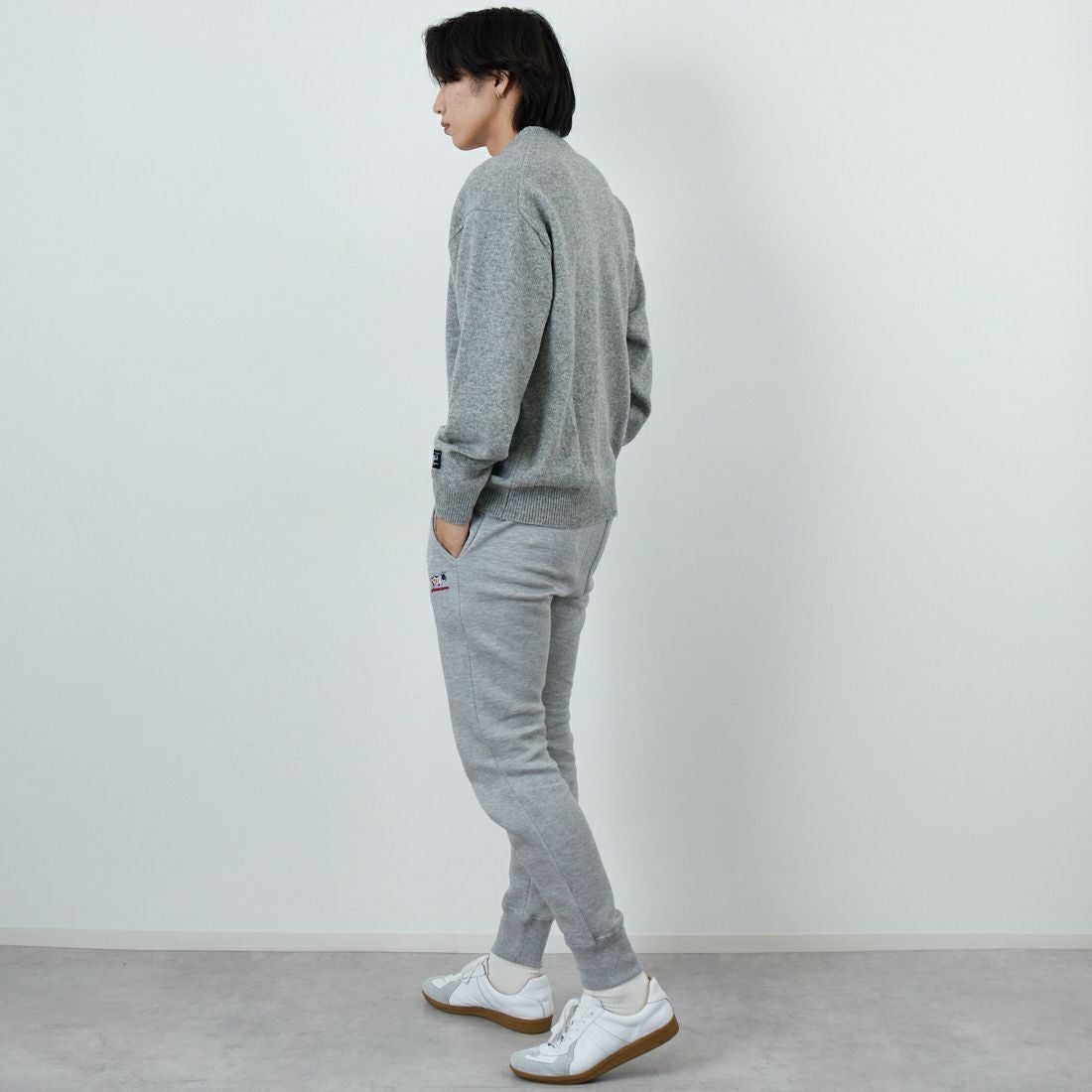 The Endless Summer [エンドレスサマー] サーフファブリックスリムパンツ [FH-25774315] 03 MIX GRY &&モデル身長：179cm 着用サイズ：L&&