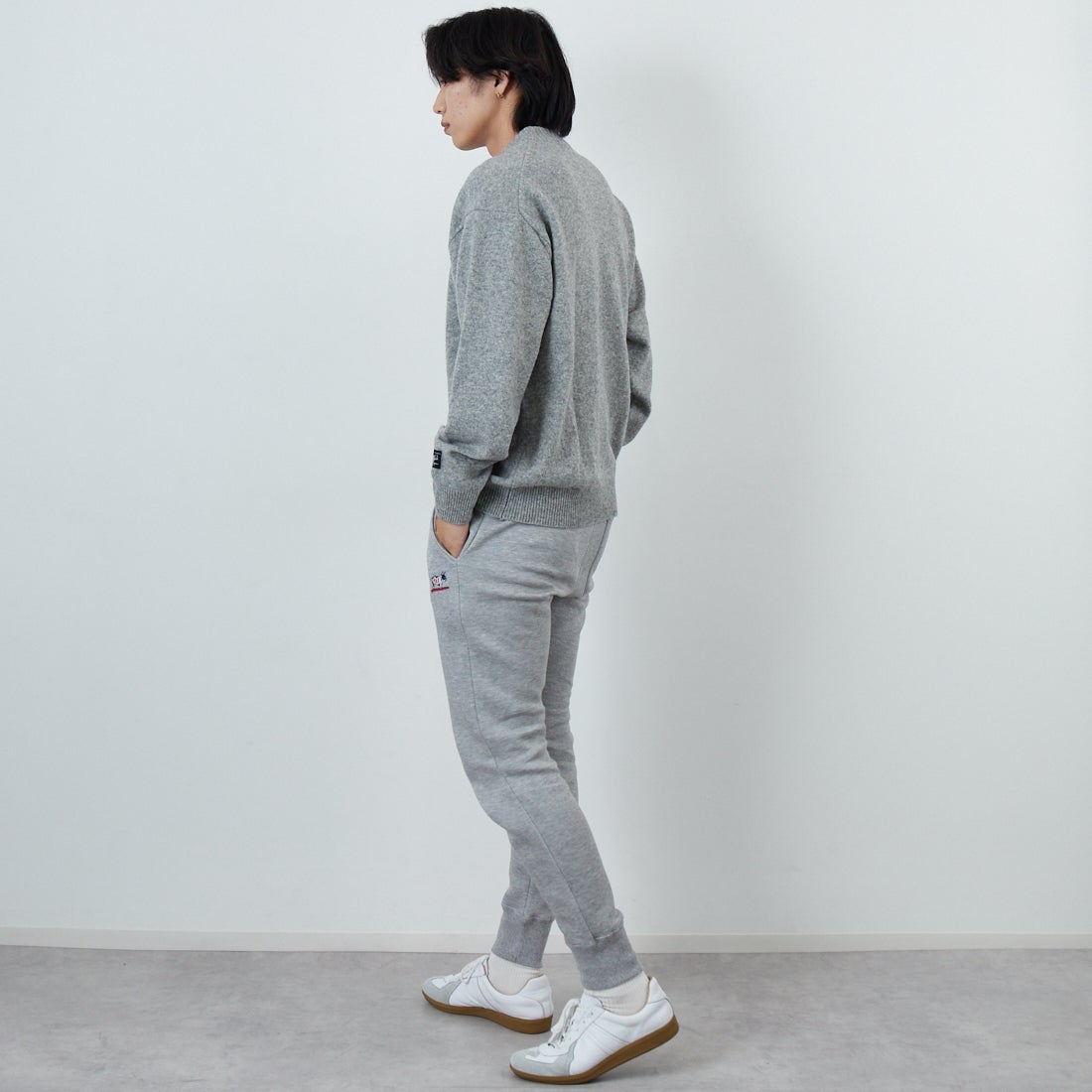 The Endless Summer [エンドレスサマー] サーフファブリックスリムパンツ [FH-25774315] 03 MIX GRY &&モデル身長：179cm 着用サイズ：L&&