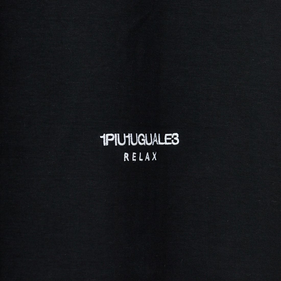 1PIU1UGUALE3 RELAX [ウノ ピゥ ウノ ウグァーレ トレ] パイピングスムースジップパーカー [USO-25114] SN90 BLACK