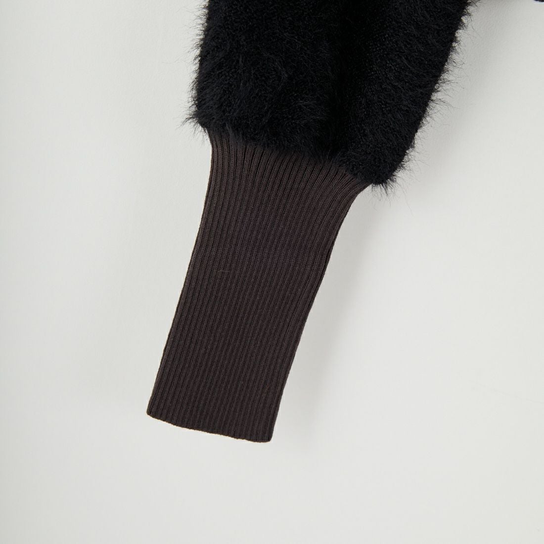 &g'aime [アンジェム] シャギーカーディガン [986-67026] ﾌﾞﾗｯｸ