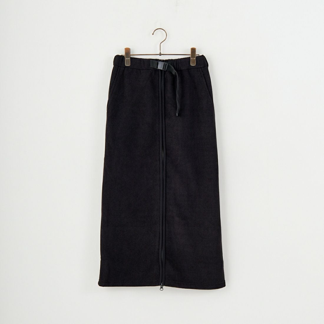 THOUSAND MILE [サウザンド マイル] ニットフリース フロントジップスカート [TM252KF00202] 09 BLACK