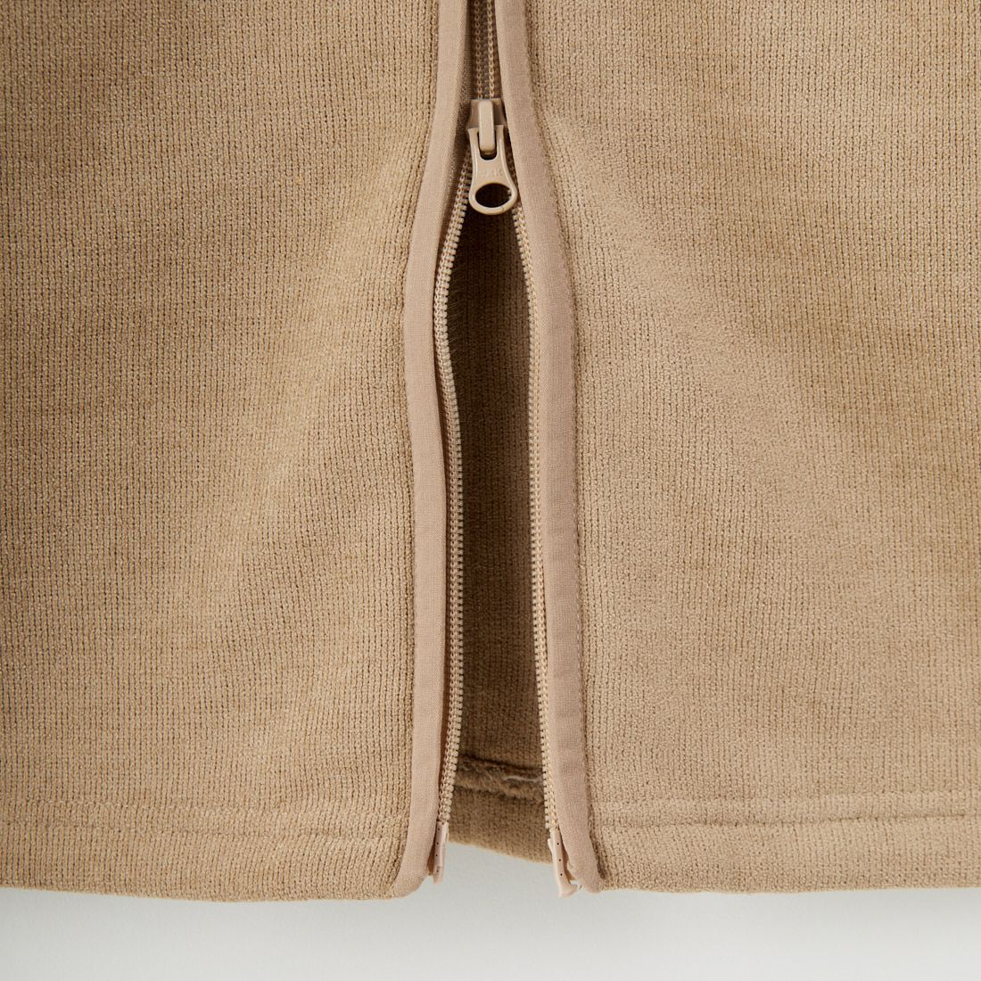 THOUSAND MILE [サウザンド マイル] ニットフリース フロントジップスカート [TM252KF00202] 23 SAND BE