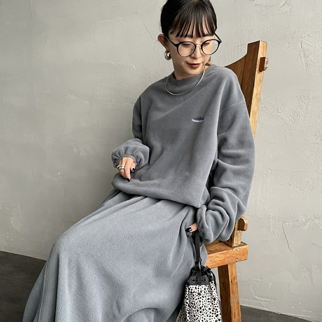 15 CHARCOA&&モデル身長：150cm 着用サイズ：F&&