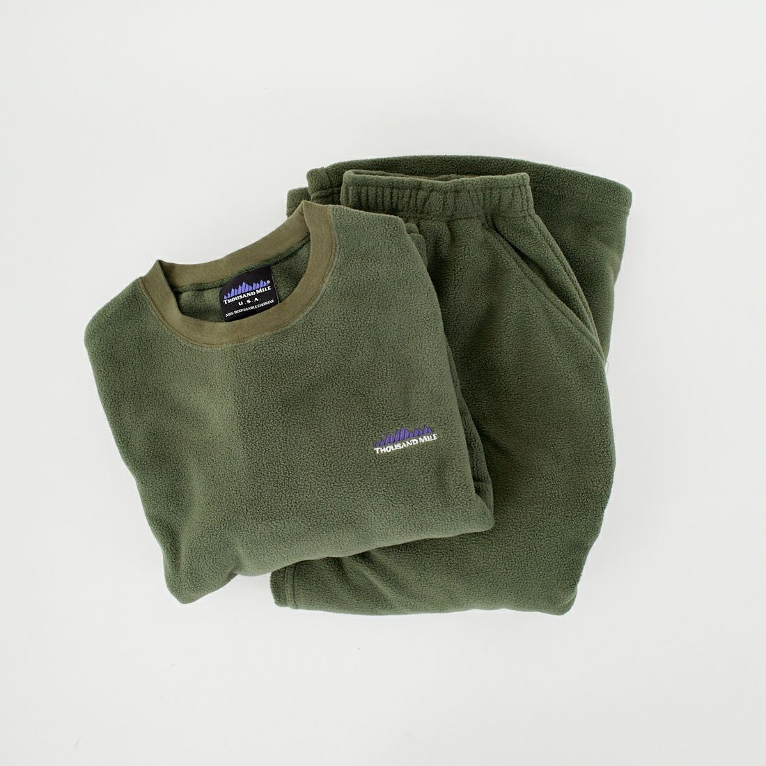 THOUSAND MILE [サウザンド マイル] クルーネックロングスリーブTシャツ&スカートセット [TM252FL00432] 67 OLIVE