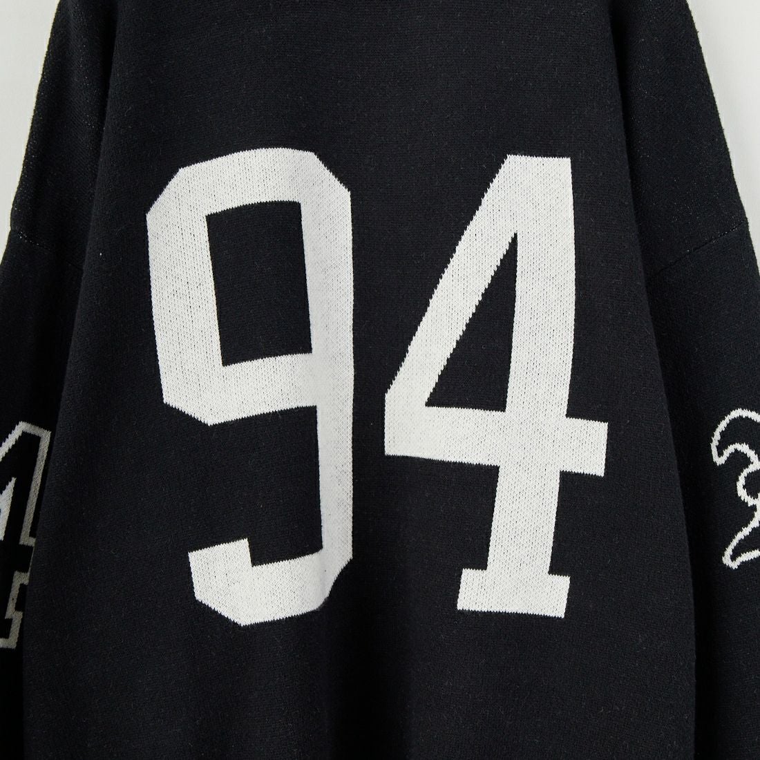 X-girl [エックスガール] ナンバリングジャガードニット [105254015005] BLACK