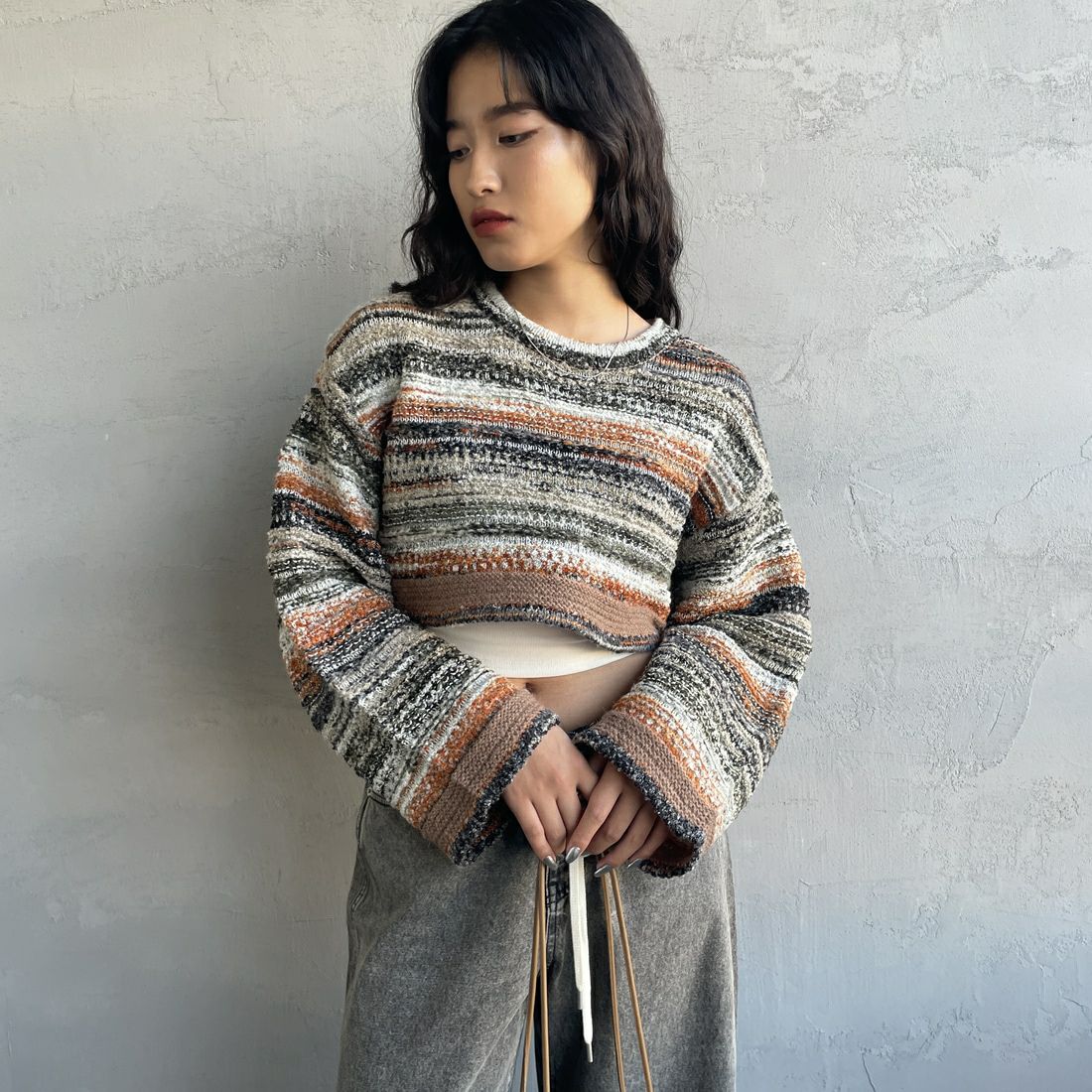 ORANGE&&モデル身長：162cm 着用サイズ：F&&