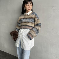 BLUE&&モデル身長：150cm 着用サイズ：F&&