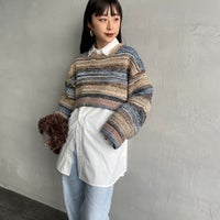 BLUE&&モデル身長：150cm 着用サイズ：F&&