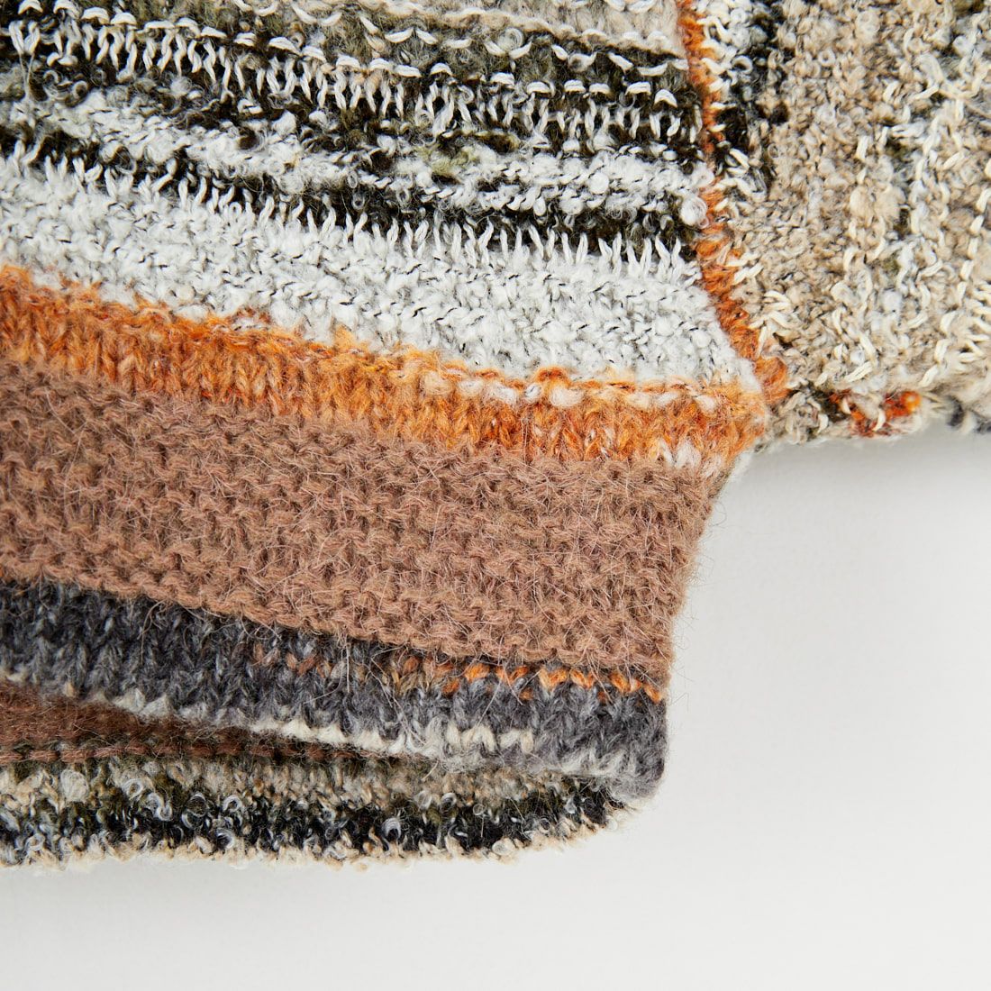 Noir Fabrik [ヌワールファブリック] ミックスヤーンクロップドニット [12612-WG] ORANGE