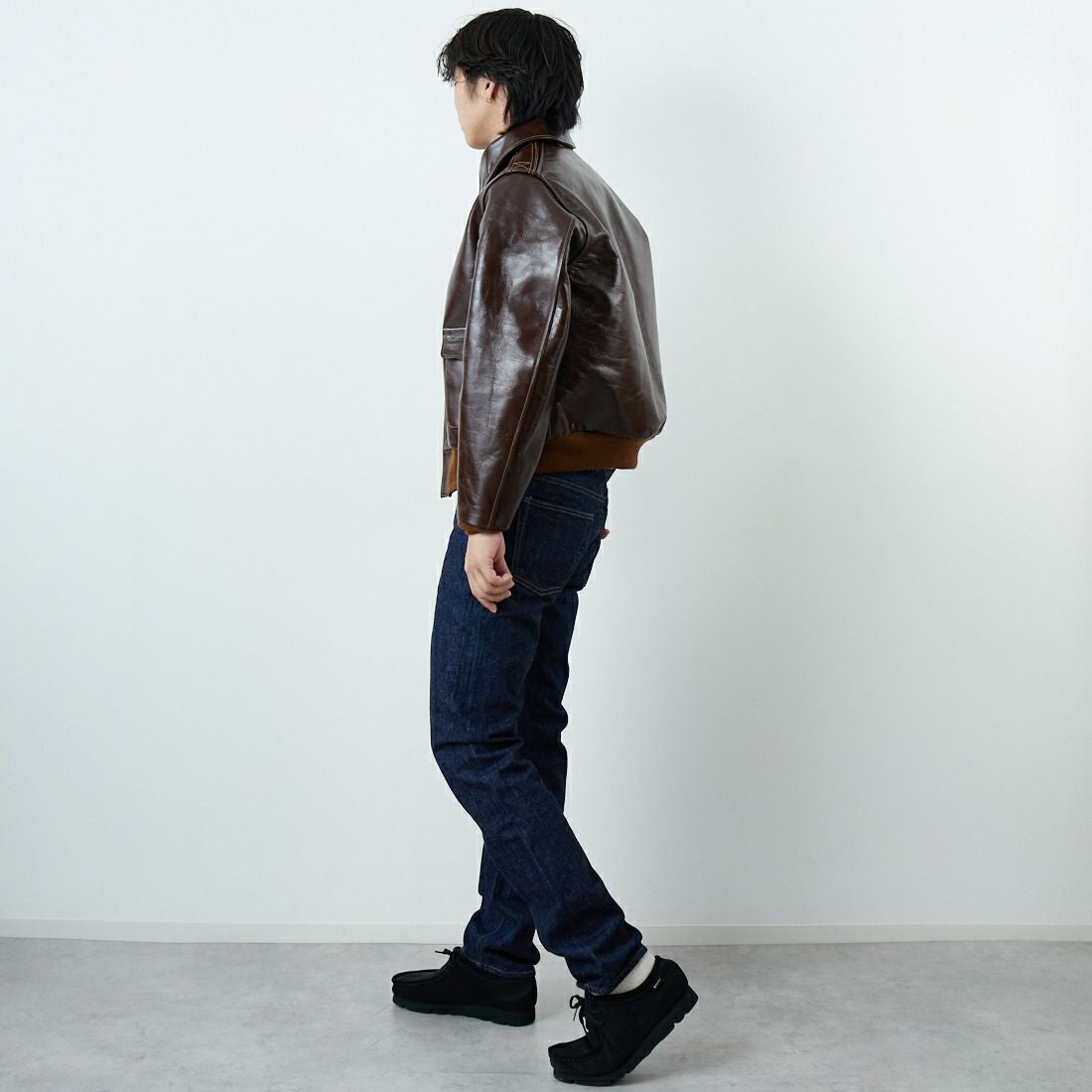 WAREHOUSE [ウエアハウス] Lot 900XX スリムジーンズ [900XX] ONE WASH &&モデル身長：179cm 着用サイズ：29&&