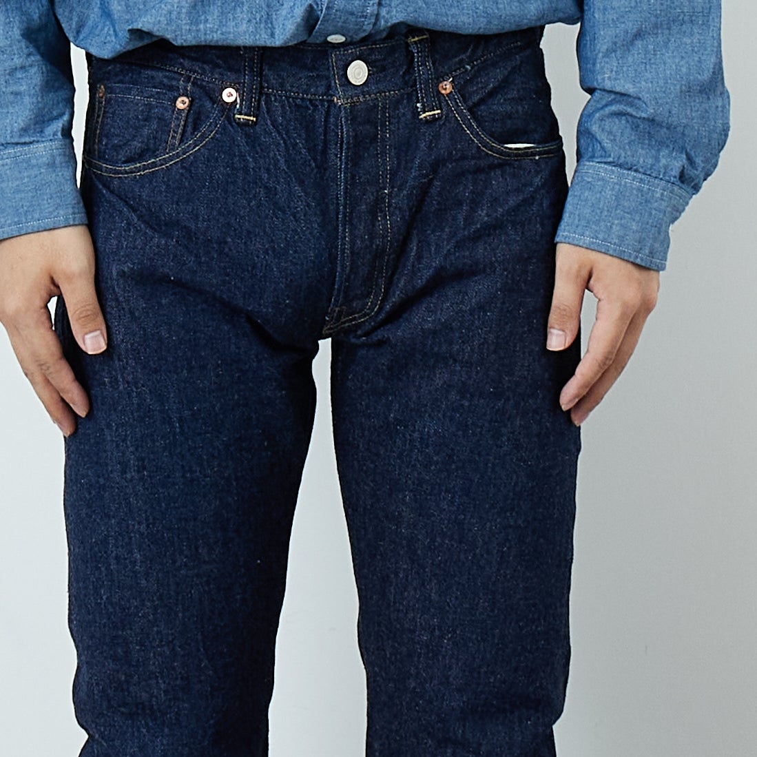 WAREHOUSE [ウエアハウス] Lot 900XX スリムジーンズ [900XX] ONE WASH &&モデル身長：179cm 着用サイズ：29&&
