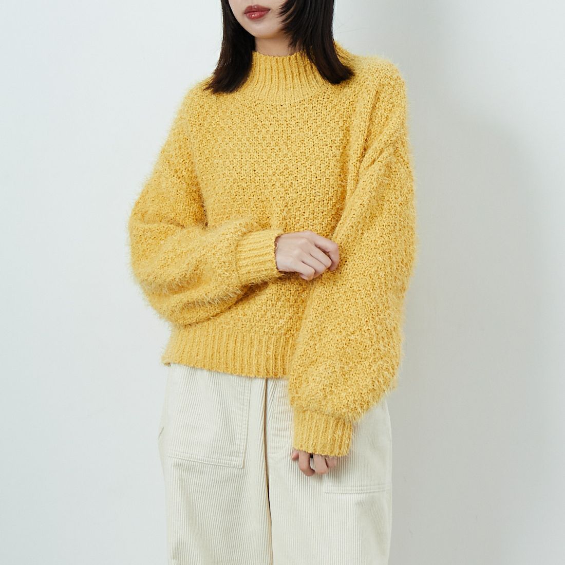 ｲｴﾛｰ	&&モデル身長：162cm 着用サイズ：F&&